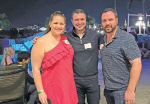 Hope Cohen Barnett Leadership Institute participant Alyssa Siegel conceived of and facilitated Speed Mingling during the Vodka Latke. Featured left to right: Alyssa Siegel, Alex Polishuk and Alex Migdall.