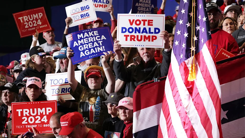Trump supporters at rally