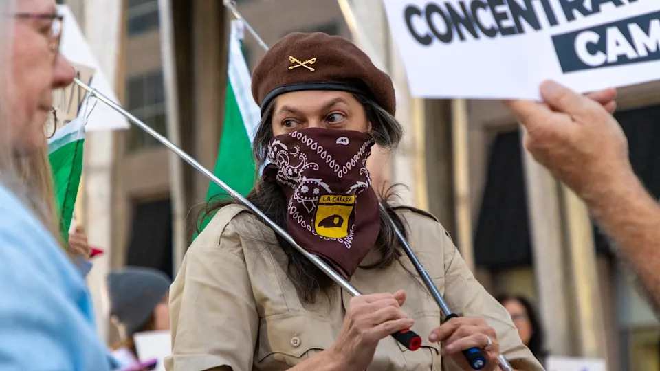 Several dozen people gathered in downtown Orlando in Jan. 2026 after a woman was shot and killed in Minneapolis.