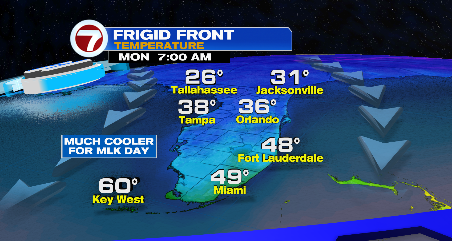 Cold Front Arrives Today - WSVN 7News | Miami News, Weather, Sports