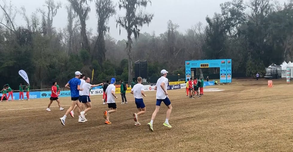 The course was already bustling on Thursday, as it was the first day athletes could check out...