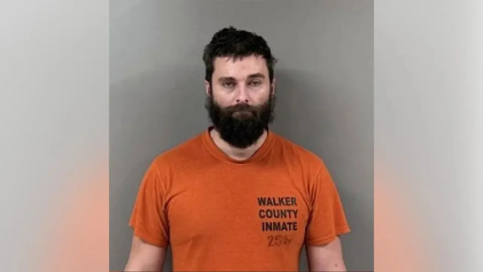 Jameson Boley in a booking photo from Walker County, Alabama