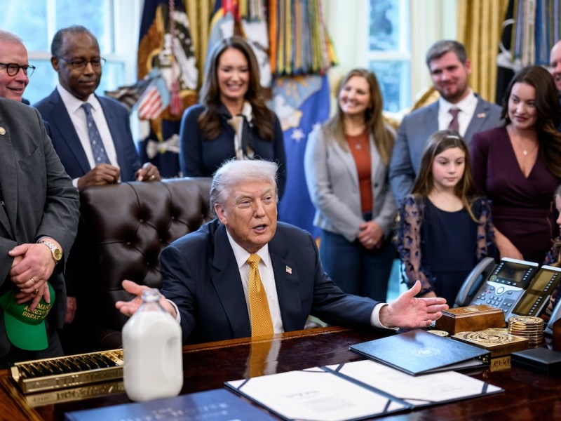 Trump signs law to allow whole milk in school lunches