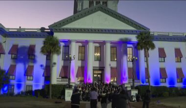 Historic Florida Capitol lit up purple for Alzheimer’s awareness