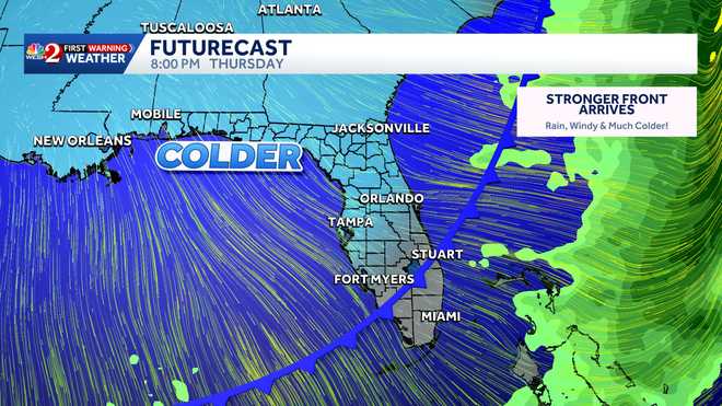 cold front coming to central florida