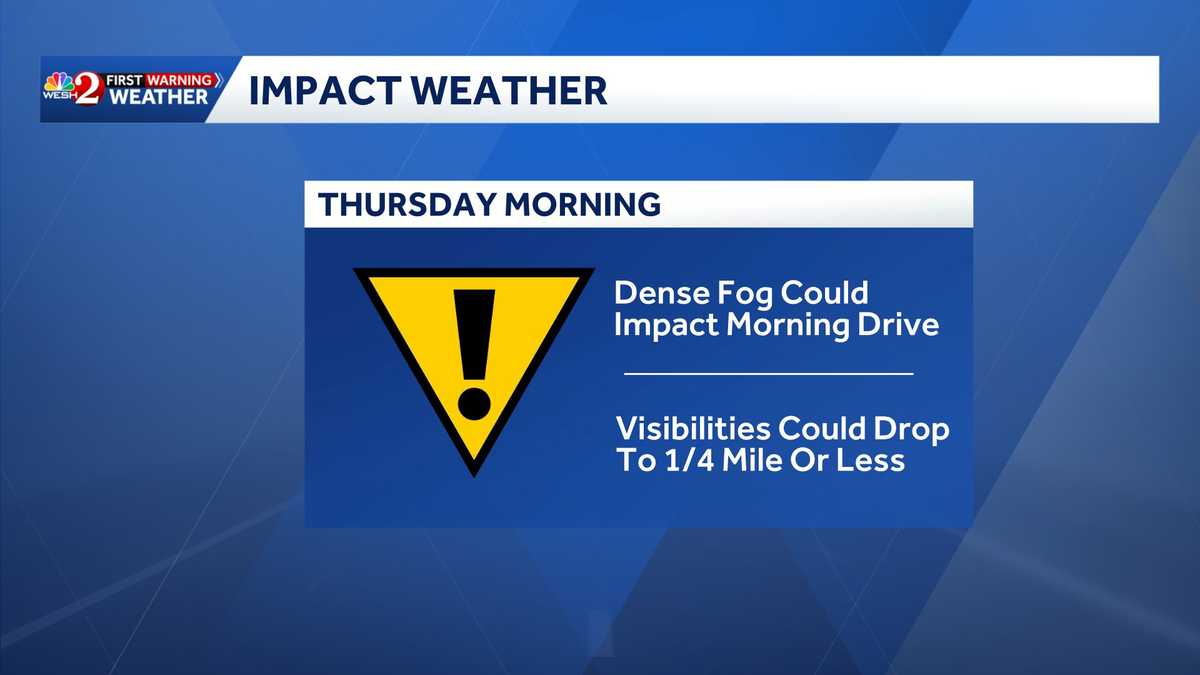 Dense Fog Advisories issued across Central Florida