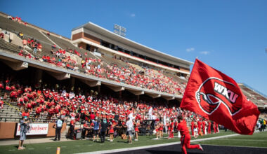 WKU Football takes the field against the USF Bulls for the 2023 season opener. Sept. 2, 2023.