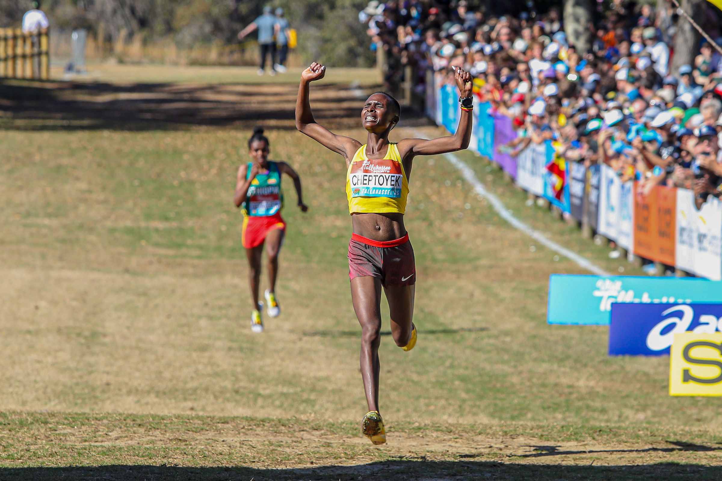 Joy Cheptoyek takes senior women's silver at the World Athletics Cross Country Championships Tallahassee 26