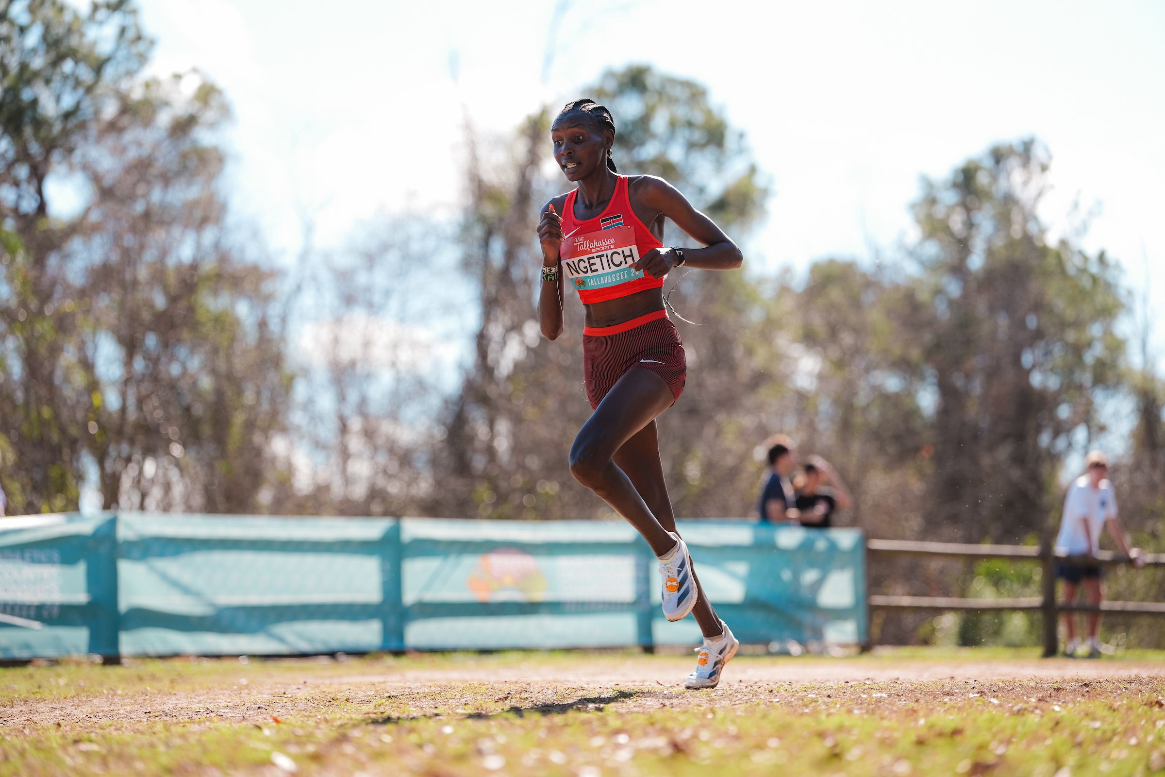 Agnes Ngetich in action at the World Athletics Cross Country Championships Tallahassee 26