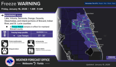 Showers and hazardous cold conditions forecast for Central Florida – Orlando Sentinel