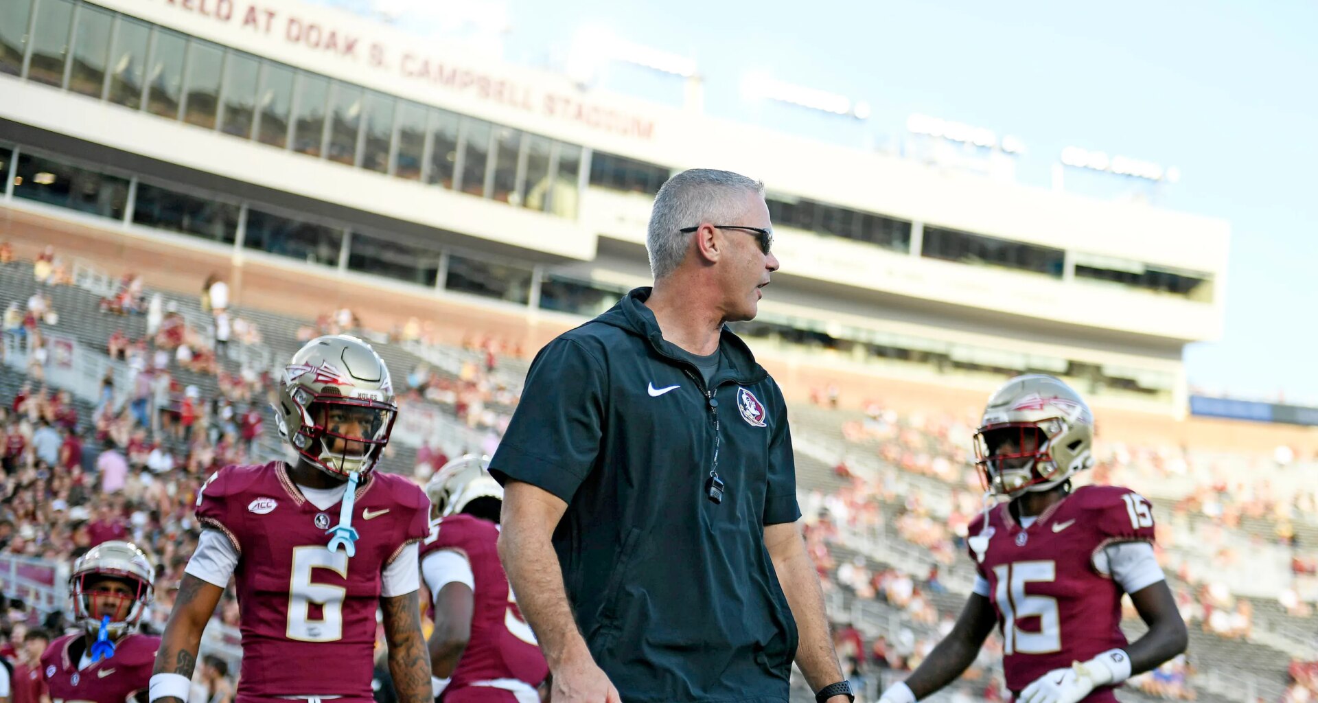 JT Austin bonding with Florida State coaching staff