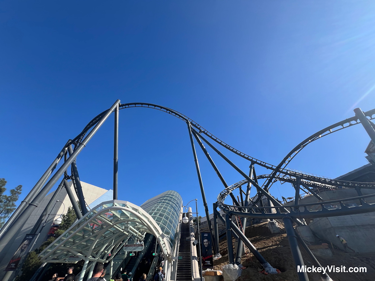 Fast and Furious coaster loop over escalators