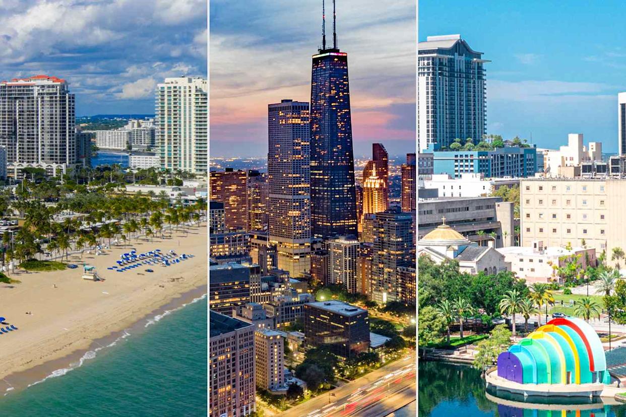 From left to right: Fort Lauderdale, Fla.; Chicago; Orlando, Fla. Getty