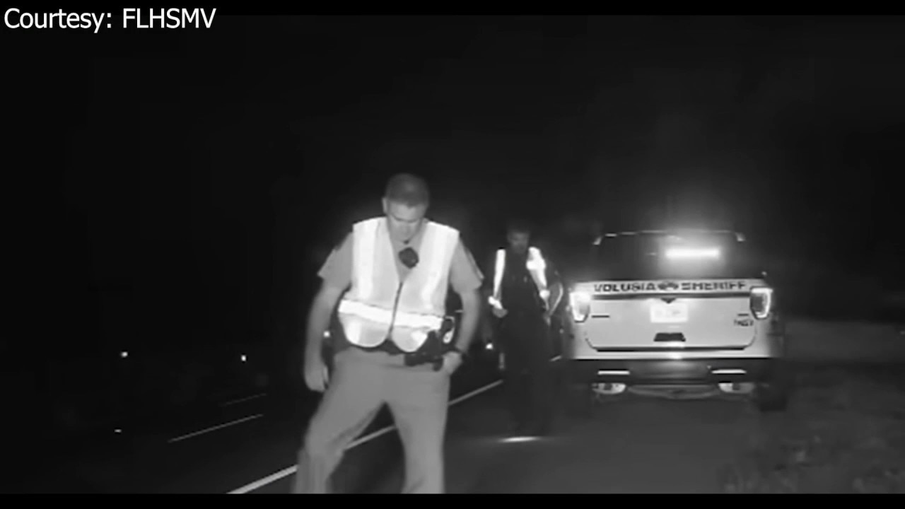 Florida state trooper, deputy nearly hit by car