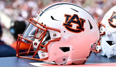 Oregon outside linebackers Matayo Uiagalelei, right, and Teitum Tuioti take the field as the Oregon Ducks host the Minnesota Golden Gophers on Nov. 14, 2025, at Autzen Stadium in Eugene, Oregon