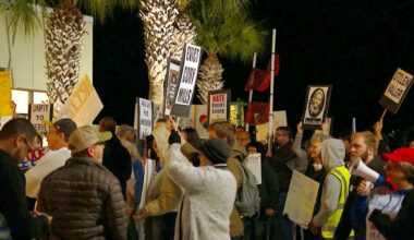 Protesters show up in force at Rep. Cory Mills' town hall