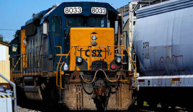 CSX railroad profit slips 2% as shipping demand remained weak and severance costs hurt results