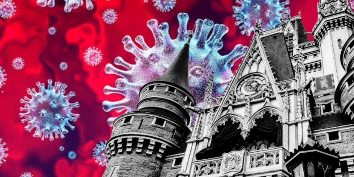 Disney Castle and giant virus balls