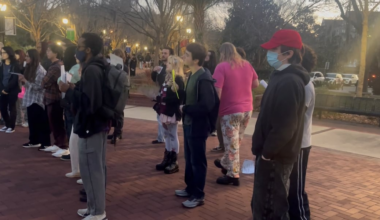Dozens gather for anti-ICE demonstration at FSU
