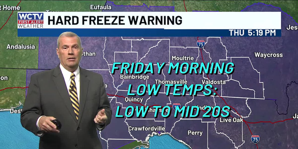 A Freeze Warning for Thursday night, looking ahead to Sunday’s system 👀
