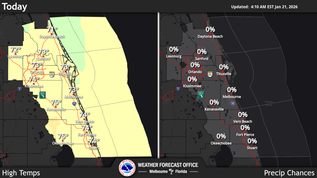 Wednesday brings warmer temperatures but cold coming back soon – Orlando Sentinel