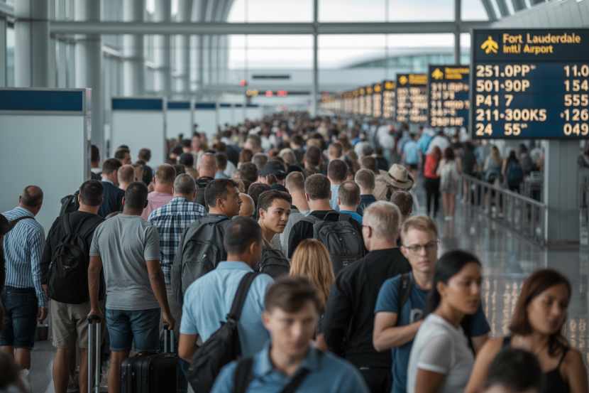 Travelers Stranded at Fort Lauderdale Intl Airport as JetBlue, Spirit, Delta, United, American Airlines, and More Ground 71 Flights, Disrupting Major US Routes in Newark, Los Angeles, Nashville, Austin, Cleveland, and Beyond