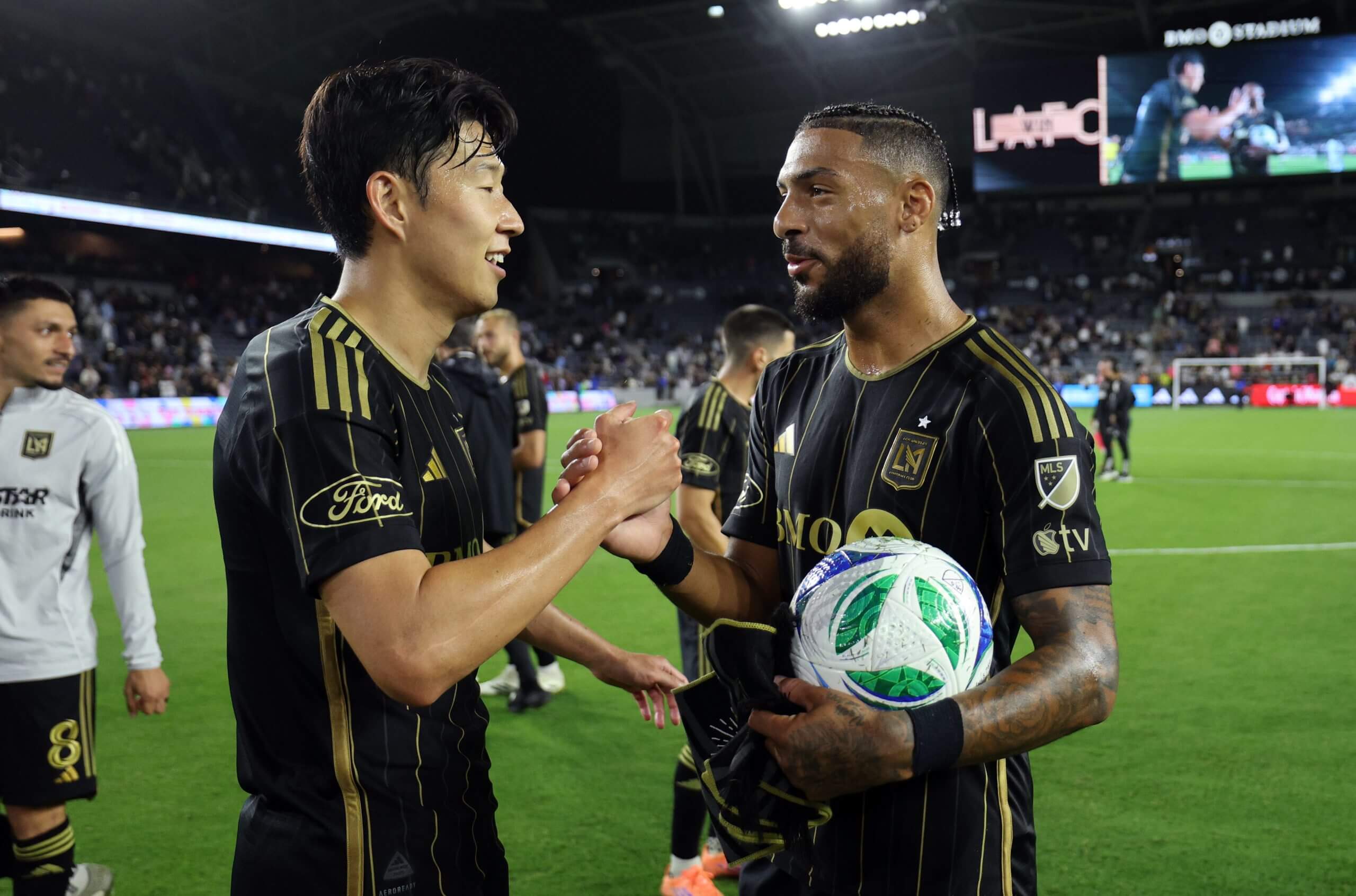 LAFC stars Son Heung-min and Denis Bouanga