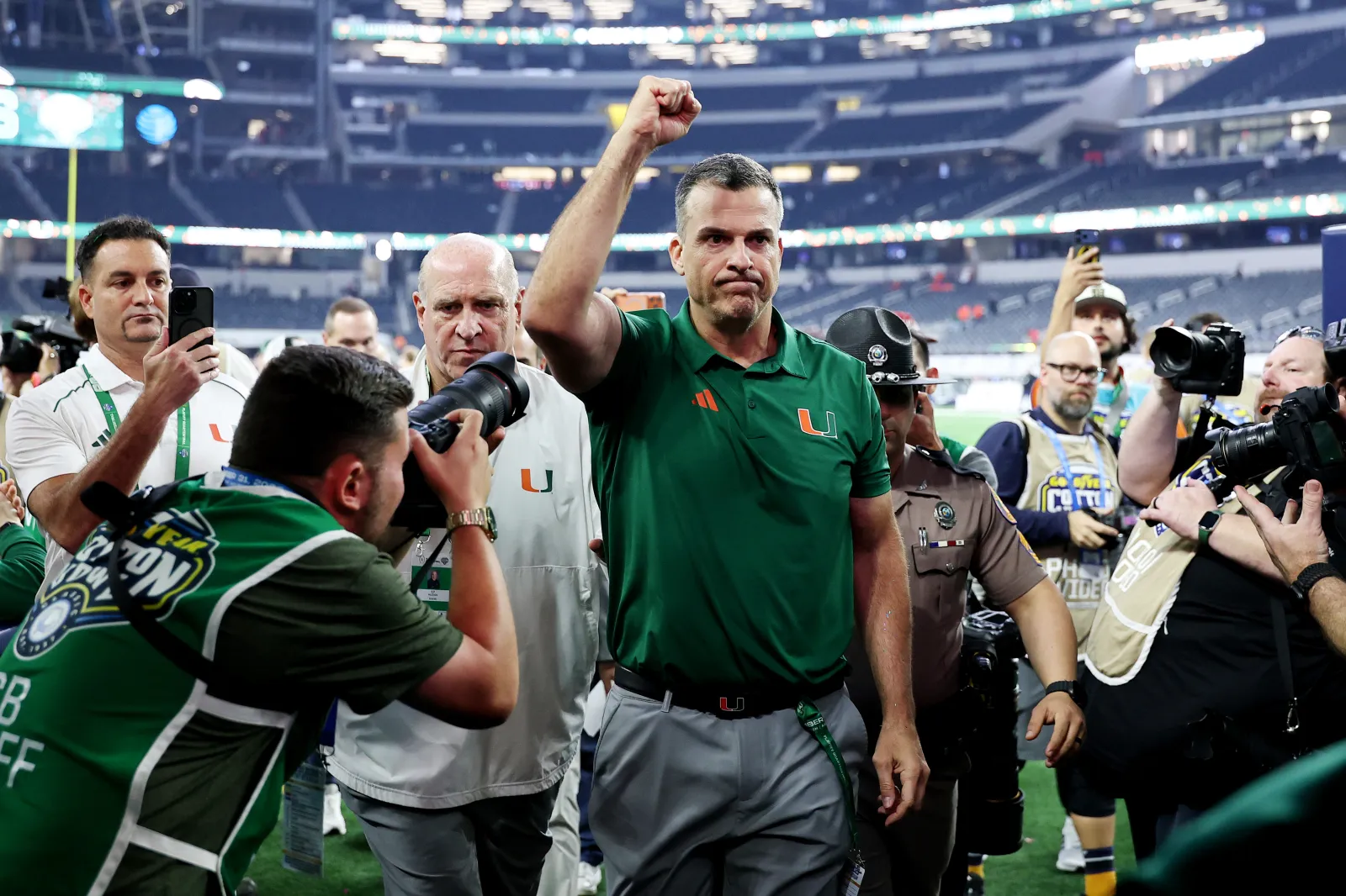 Miami head coach Mario Cristobal