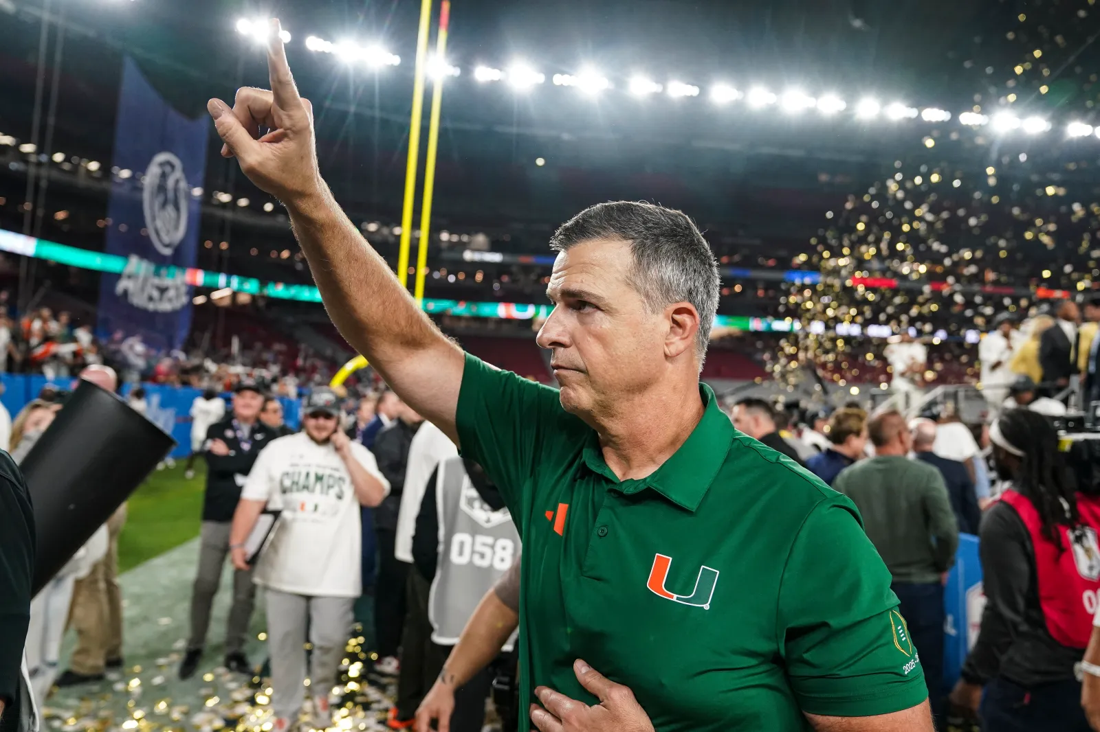 Miami Hurricanes head coach Mario Cristobal