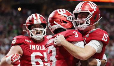 Fernando Mendoza #15 of the Indiana Hoosiers...