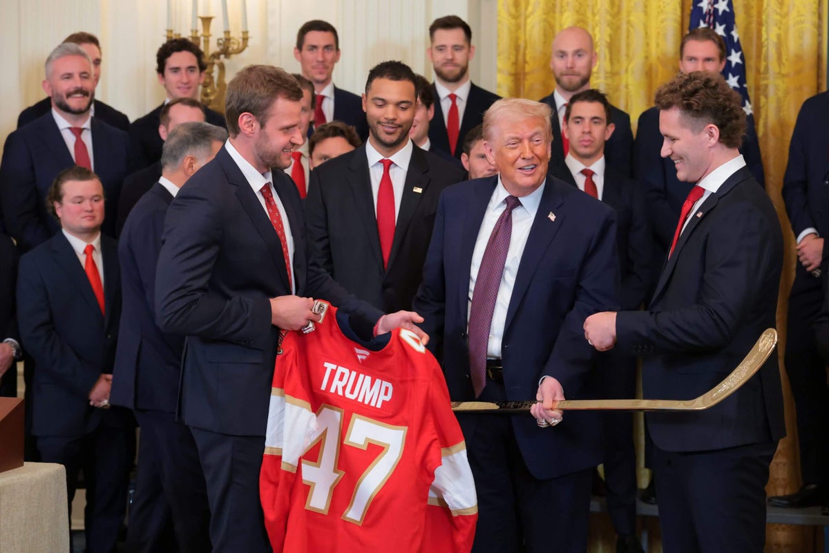 Florida Panthers visit President Trump at White House to celebrate 2025 Stanley Cup win