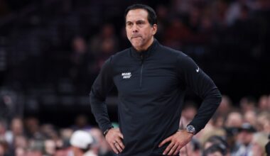 Miami Heat's Bam Adebayo, Erik Spoelstra hash it out