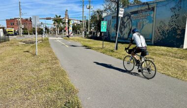 St. Petersburg earned the designation for the portion of the Pinellas Trail which runs through four Arts Districts from 31st Street S. to the downtown waterfront. (Spectrum News/Josh Rojas)