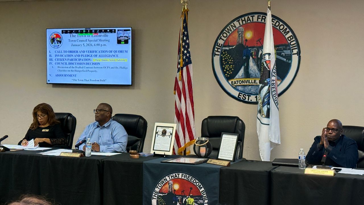 Eatonville Town Council members meet Monday to discuss the contract for Orange County Public Schools to sell the Hungerford Property to Dr. Phillips Charities. (Spectrum News)