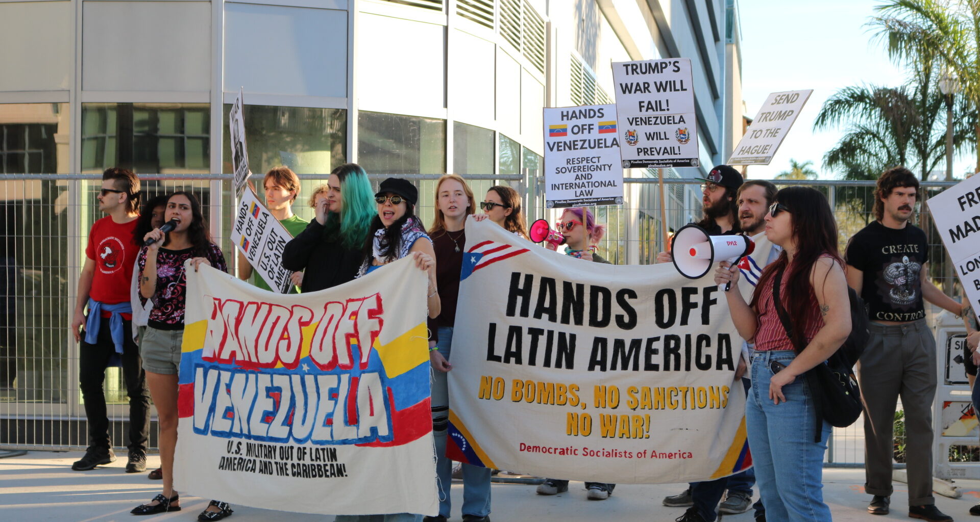 Progressive organizations hosts "Hands Off Venezuela" march in St. Petersburg