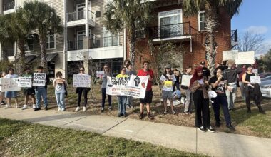 Students for a Democratic Society protest USF, calling for a sanctuary campus