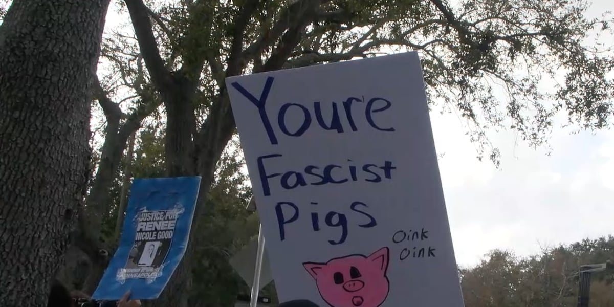 Dozens protest U.S. Customs and Border Patrol recruitment event in St. Petersburg