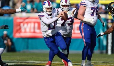 Bills quarterback Josh Allen completed 80 percent of his passes for 273 yards and three total touchdowns in Sunday's win over the Jaguars.