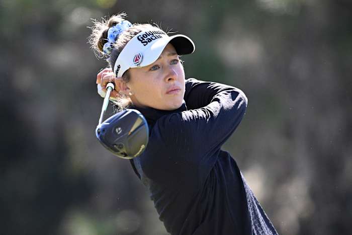 Nelly Korda has a 64 in the cold and wind to take lead in LPGA opener