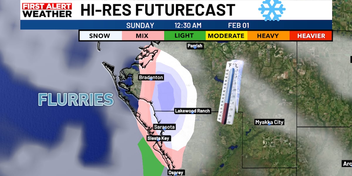 Forecast chances going up for flurries in Florida
