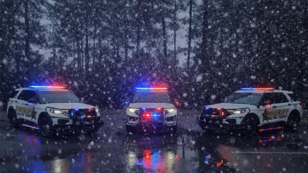 The Walton County Sheriff's Office shared social media posts on the snow experienced Sunday...