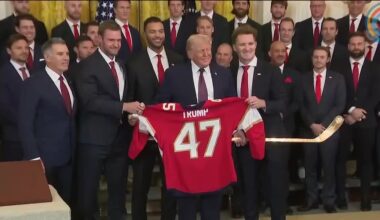 President Trump honors Florida Panthers at the White House to celebrate their Stanley Cup win