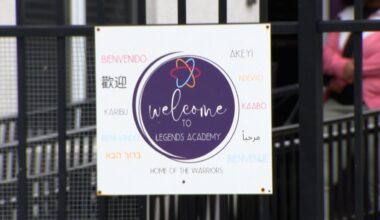 On Monday, parents waited in line one last time to get their final paperwork from Legends Academy. (Spectrum News)