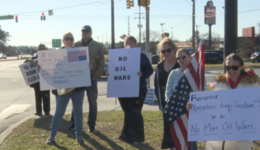 Protest held in Jacksonville against US military action in Venezuela