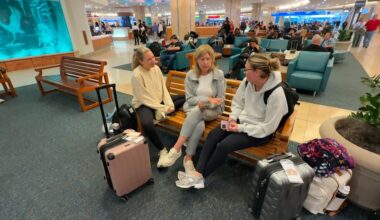 The massive winter storm moving through the U.S. over the weekend delayed the Hisler family from flying out of MCO. (Spectrum News/Barry Short)
