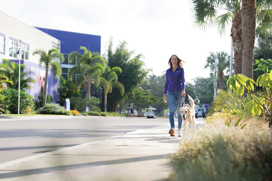Dogs Inc. manager Marisa Blanco with Astro.