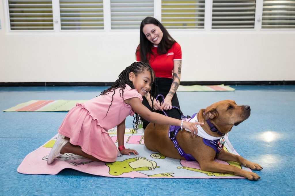 Meet Heel 2 Heal therapy dogs during Mini Animal Monday January 26. Photo courtesy of Miami Children's Museum