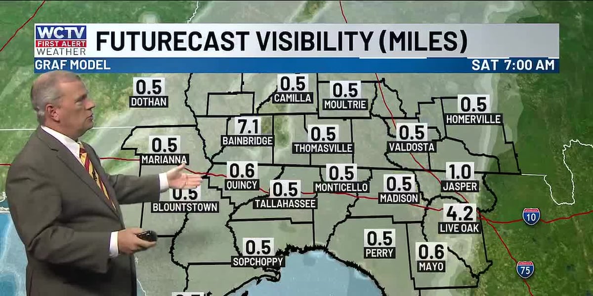 A foggy Friday night ahead of weekend cold front