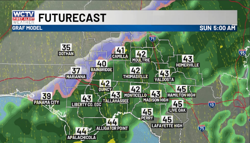 Behind this system, cold air will start to rush into the region and cause a brief changeover...
