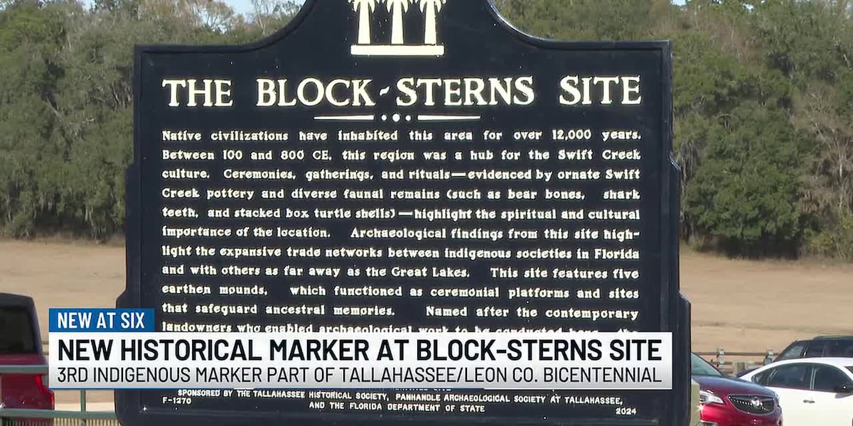 New historical marker preserves memory of indigenous cultures at Block-Sterns Site